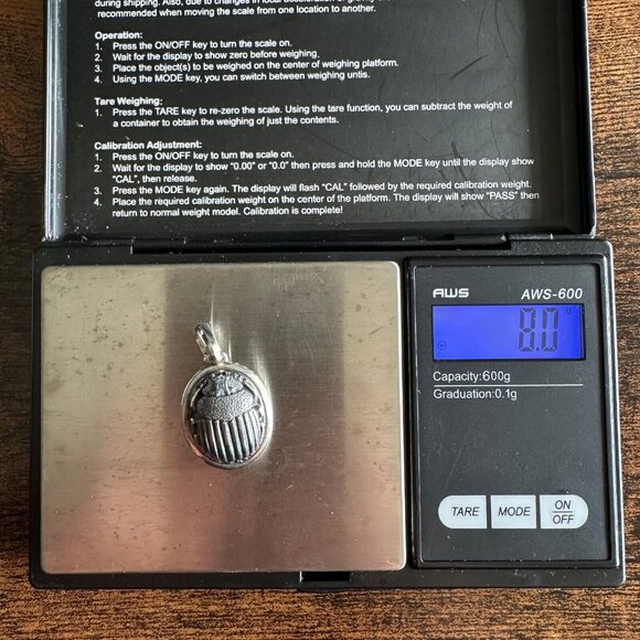 David Yurman Large Petrvs Scarab Pendant in Sterling Silver - RARE - Picture 15 of 15